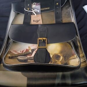 Dr. Martens Black and Gold Artistic Backpack